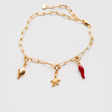 Stevie anklet gold