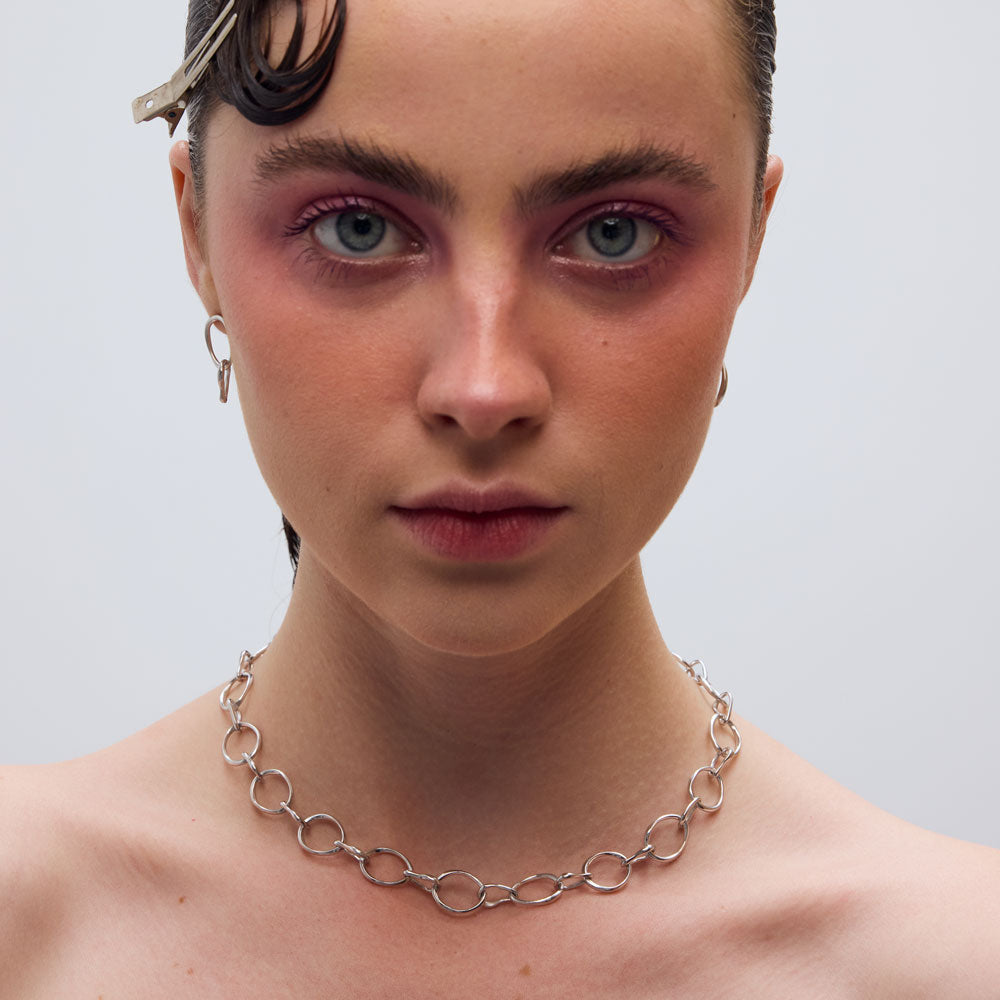 Strolling necklace silver