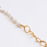 Strolling half&half bracelet gold