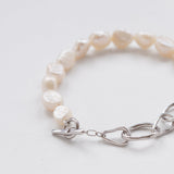 Strolling half&half bracelet silver