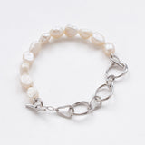 Strolling half&half bracelet silver