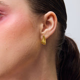 Surfing earrings gold