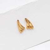 Surfing earrings gold