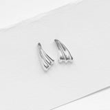 Surfing earrings silver