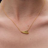 Surfing necklace gold