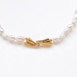 Surfing pearl necklace gold