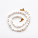 Surfing pearl necklace gold