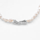 Surfing pearl necklace silver