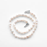 Surfing pearl necklace silver