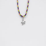 Tartaruga necklace with thread silver