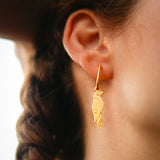 Αθήνα κέντρο parakeet earring charm gold