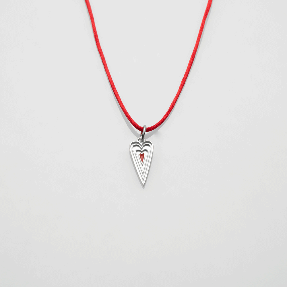 Μου'χεις Κλέψει την Καρδιά vol.II necklace with thread silver