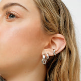 Vague hoops L silver