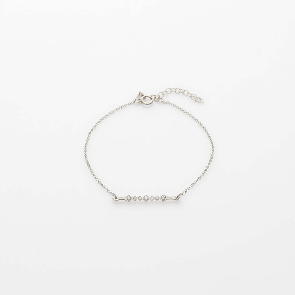 Alexa bracelet 14K white gold with diamonds