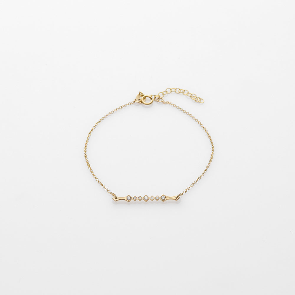 Alexa bracelet 14K yellow gold with diamonds