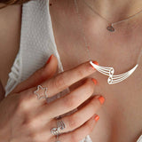 Aye double necklace silver