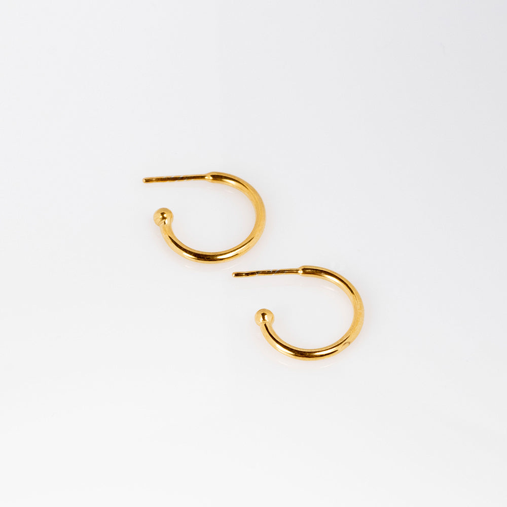 Charming Hoops S glossy earrings gold