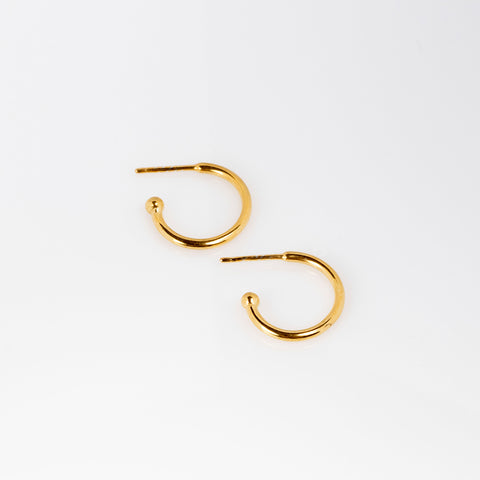 Charming Hoops S glossy earrings gold