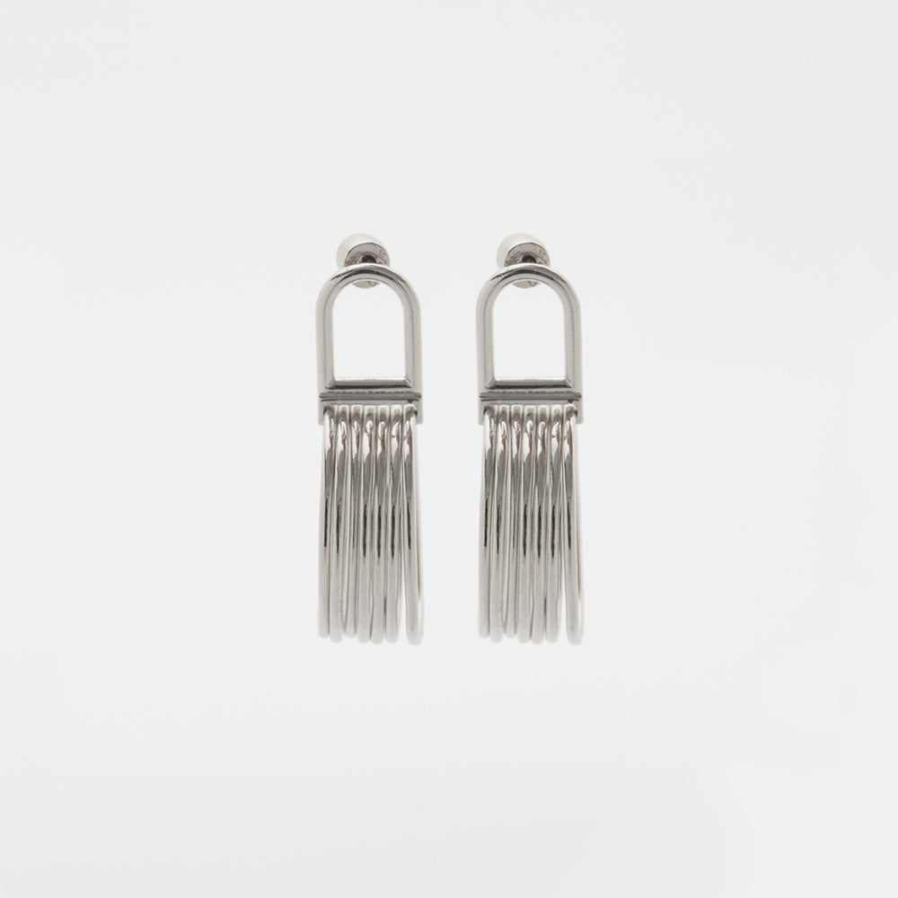 7ply earrings 14K white gold