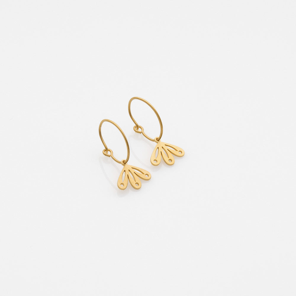 Fish Bouquet hoop earrings gold