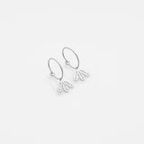 Fish Bouquet hoop earrings silver
