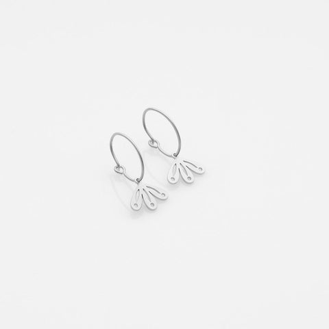Fish Bouquet hoop earrings silver