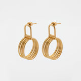 7ply earrings gold