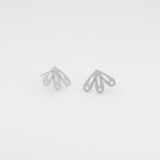 Fish Bouquet stud earrings silver