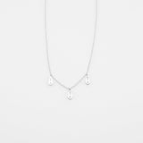 Fish Bouquet charm necklace silver