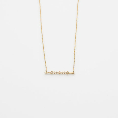 Alexa necklace 14K yellow gold with diamonds