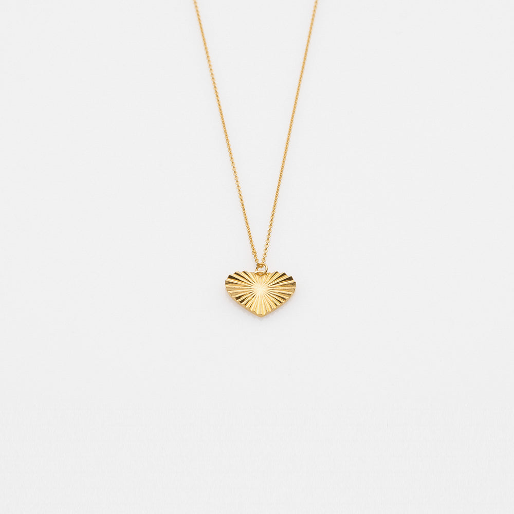 Sea & Sun heart necklace gold