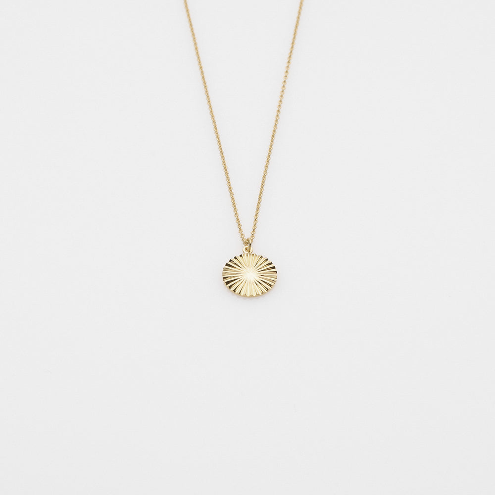 Sea Sun sun necklace 14K yellow gold