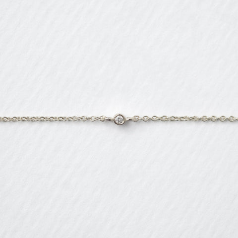 Astro single 14K white gold bracelet