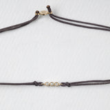 Astro triplet 14K yellow gold thread bracelet