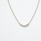 Astro quintet 14K white gold necklace