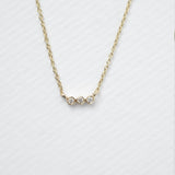 Astro triplet 14K yellow gold necklace