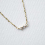 Astro triplet 14K yellow gold necklace