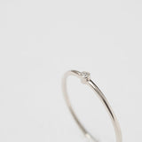 Astro single 14K white gold ring