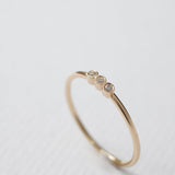 Astro triplet 14K yellow gold ring