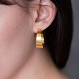 Half-Pipe earrings gold