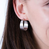 Half-Pipe earrings silver