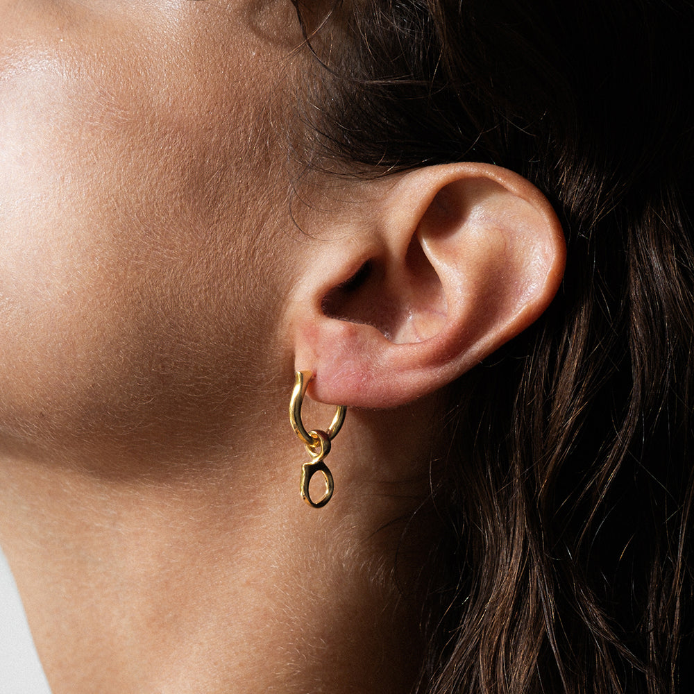 Aura earring charm 14K yellow gold