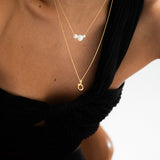 Aura earring/necklace charm gold