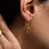 Aura earring/necklace charm gold