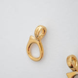 Aura earring/necklace charm gold