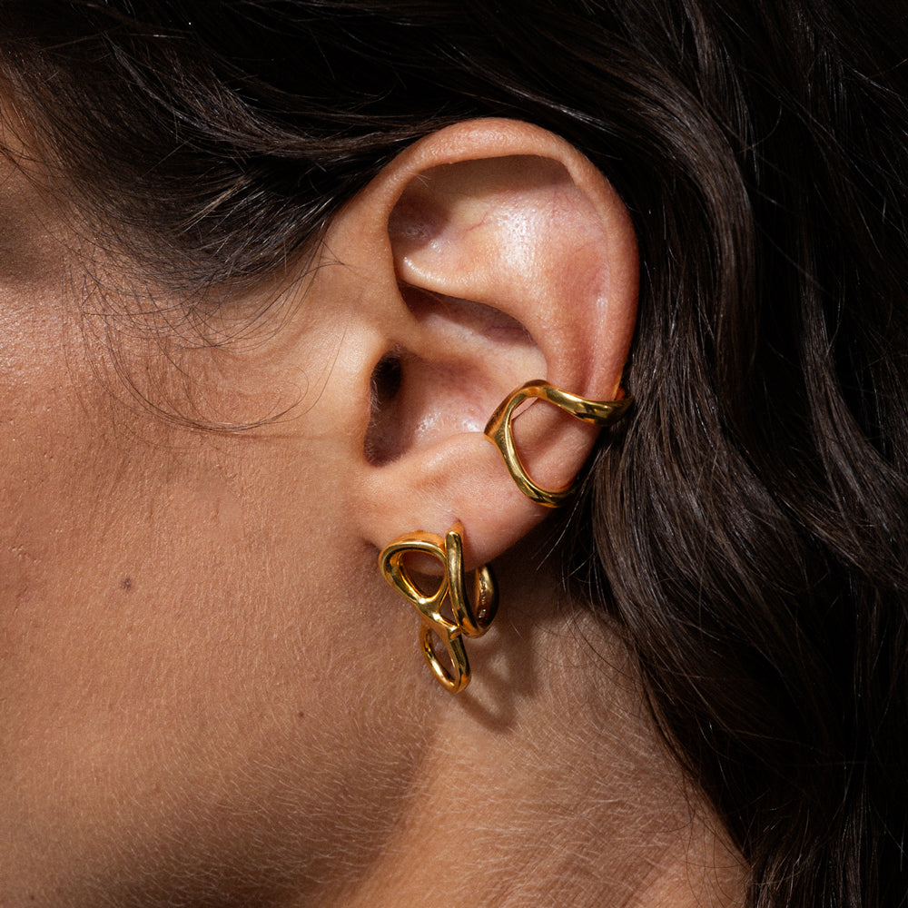 Aura cuff earring gold
