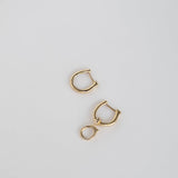Aura huggies 14K yellow gold