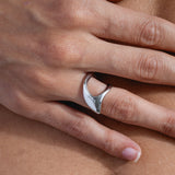 Aura open ring silver