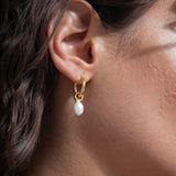 Cloud earring/necklace charm gold