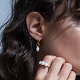 Cloud earring/necklace charm gold